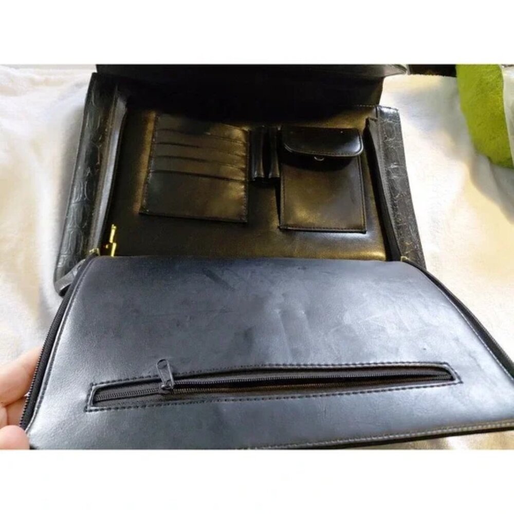 vintage Bellerose Faux Leather briefcase portfolio 80s classic Missing Strap
